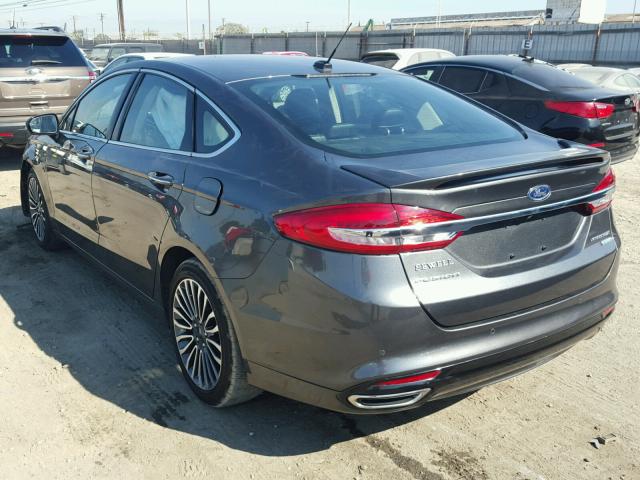 3FA6P0K99HR158680 - 2017 FORD FUSION GRAY photo 3