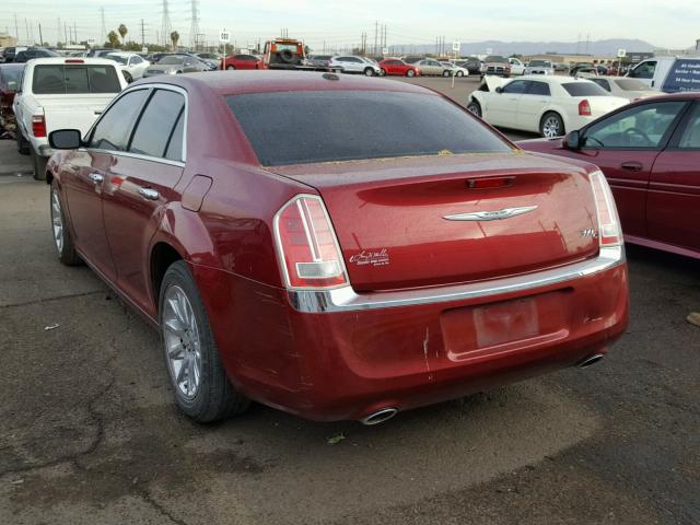 2C3CCAEG1DH606333 - 2013 CHRYSLER 300C RED photo 3