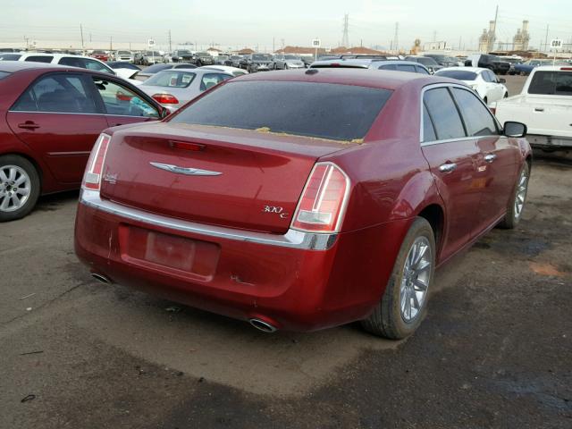 2C3CCAEG1DH606333 - 2013 CHRYSLER 300C RED photo 4