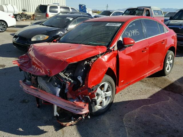 1G1PC5SB0E7256017 - 2014 CHEVROLET CRUZE LT RED photo 2