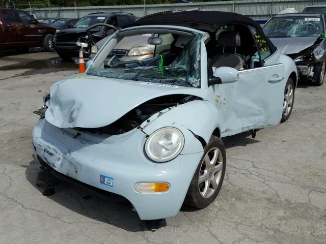3VWCD31Y35M351638 - 2005 VOLKSWAGEN NEW BEETLE Mavi foto 2