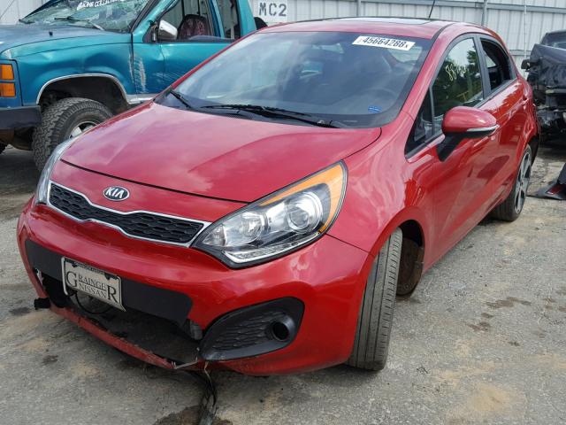 KNADN5A33D6176212 - 2013 KIA RIO EX RED photo 2