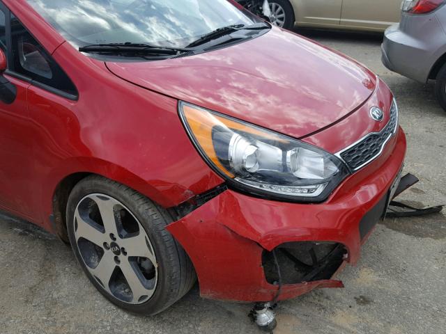 KNADN5A33D6176212 - 2013 KIA RIO EX RED photo 9