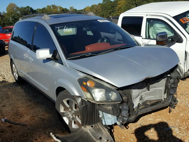 5N1BV28U45N132505 - 2005 NISSAN QUEST S SILVER photo 1