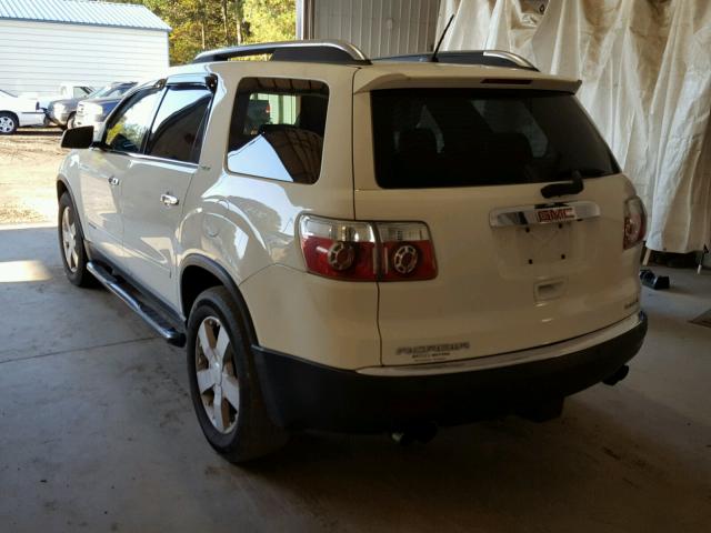 1GKEV33778J164244 - 2008 GMC ACADIA SLT WHITE photo 3