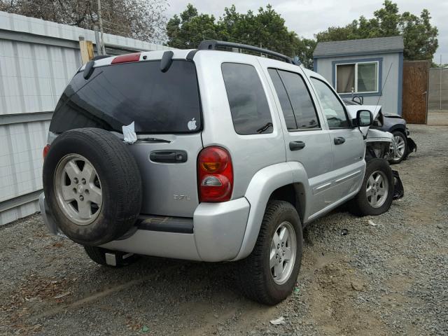 1J4GL58K82W346266 - 2002 JEEP LIBERTY LI SILVER photo 4