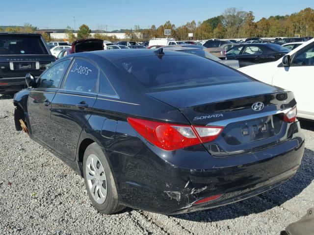 5NPEB4AC6CH460724 - 2012 HYUNDAI SONATA BLACK photo 3