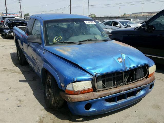 1B7GL23X2VS236154 - 1997 DODGE DAKOTA BLUE photo 1