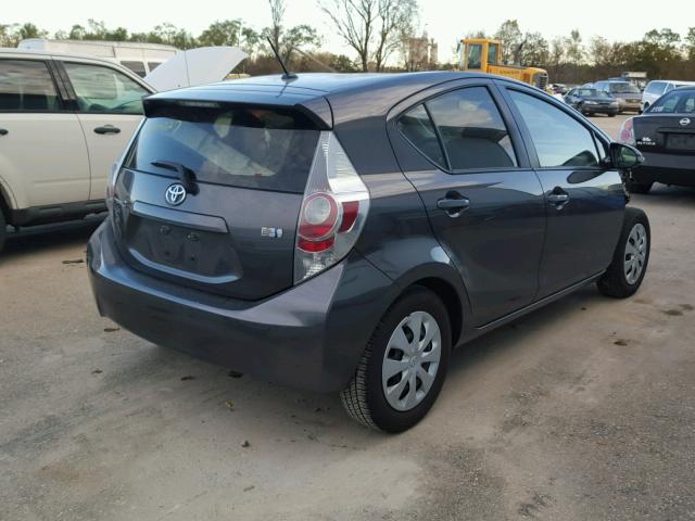 JTDKDTB39C1517785 - 2012 TOYOTA PRIUS C GRAY photo 4