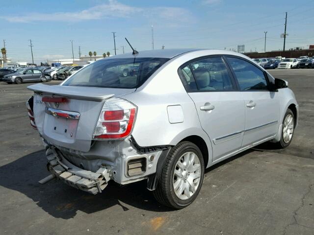 3N1AB6AP4CL707674 - 2012 NISSAN SENTRA 2.0 SILVER photo 4