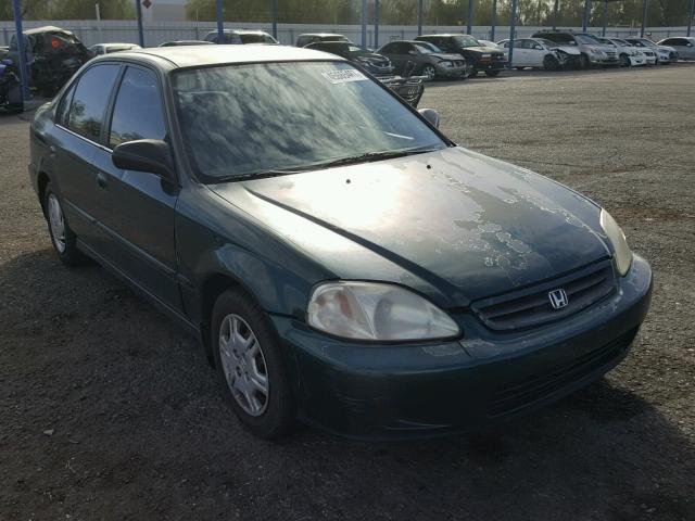 2HGEJ6618YH522065 - 2000 HONDA CIVIC GREEN photo 1