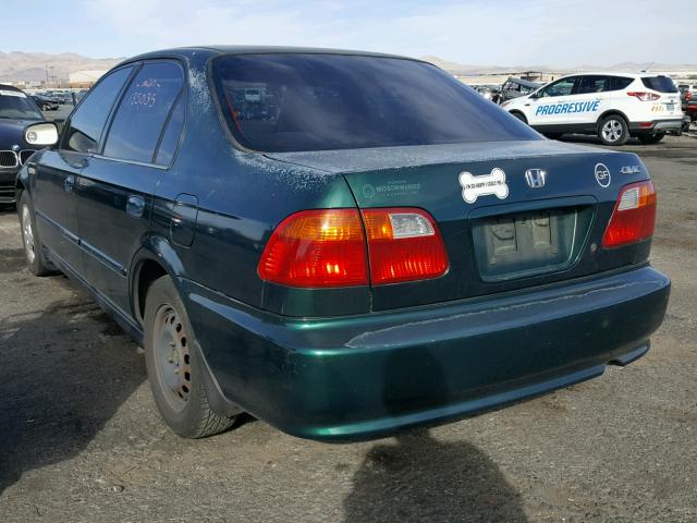 2HGEJ6618YH522065 - 2000 HONDA CIVIC GREEN photo 3