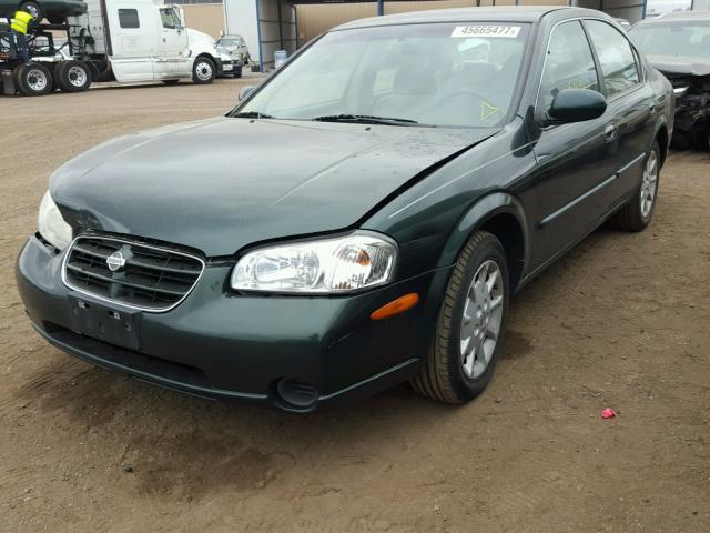 JN1CA31A4YT224288 - 2000 NISSAN MAXIMA GREEN photo 2