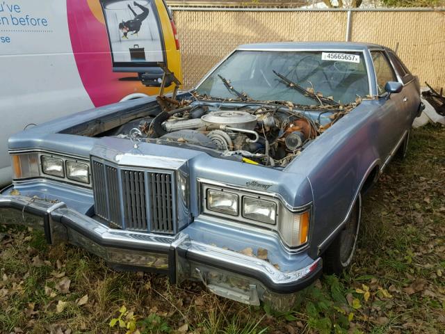 9H93F755911 - 1979 MERCURY COUGAR BLUE photo 2