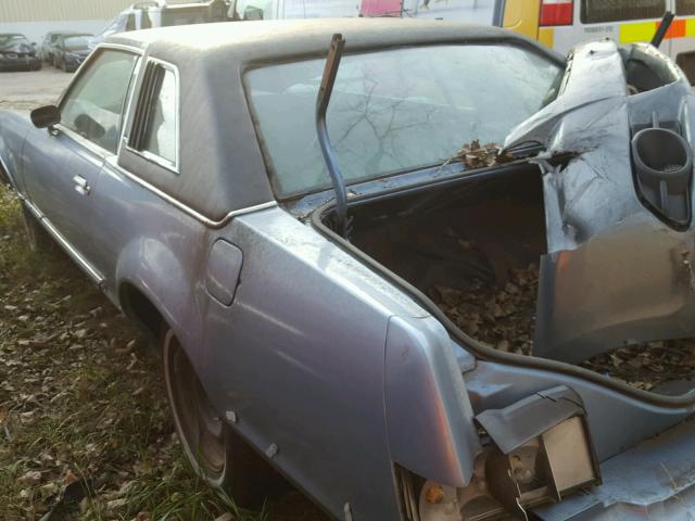 9H93F755911 - 1979 MERCURY COUGAR BLUE photo 3