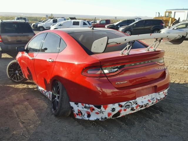 1C3CDFAA0ED916676 - 2014 DODGE DART SE RED photo 3