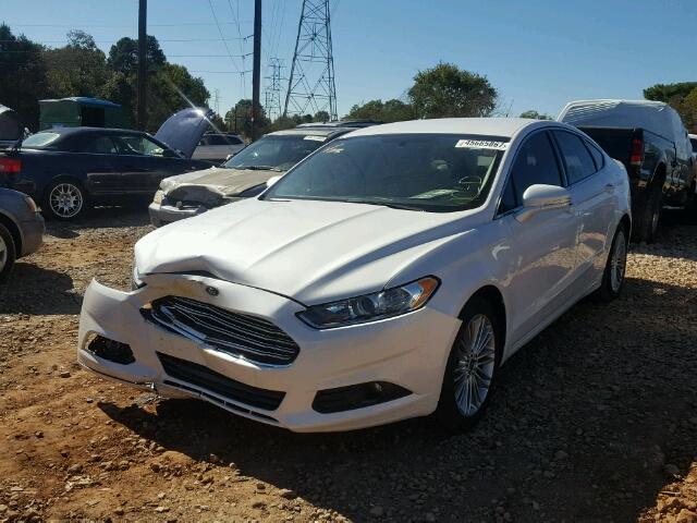 3FA6P0H92ER308678 - 2014 FORD FUSION SE WHITE photo 2