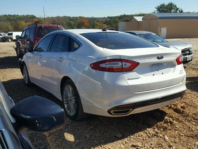 3FA6P0H92ER308678 - 2014 FORD FUSION SE WHITE photo 3