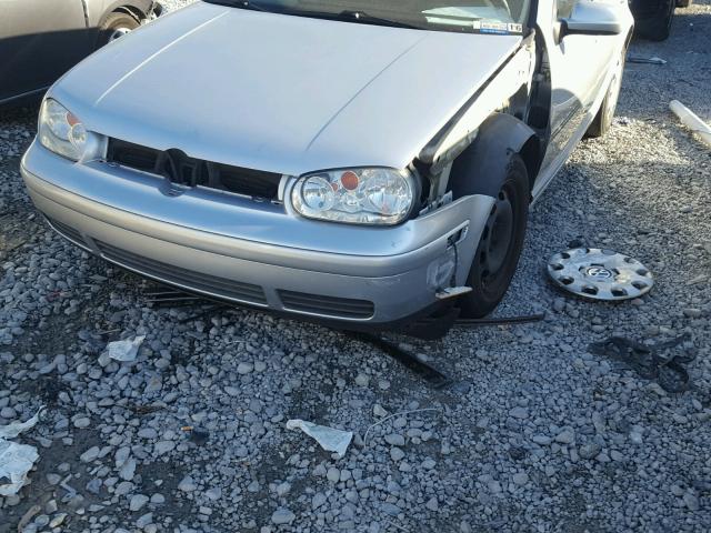 9BWFL61J664000104 - 2006 VOLKSWAGEN GOLF SILVER photo 9