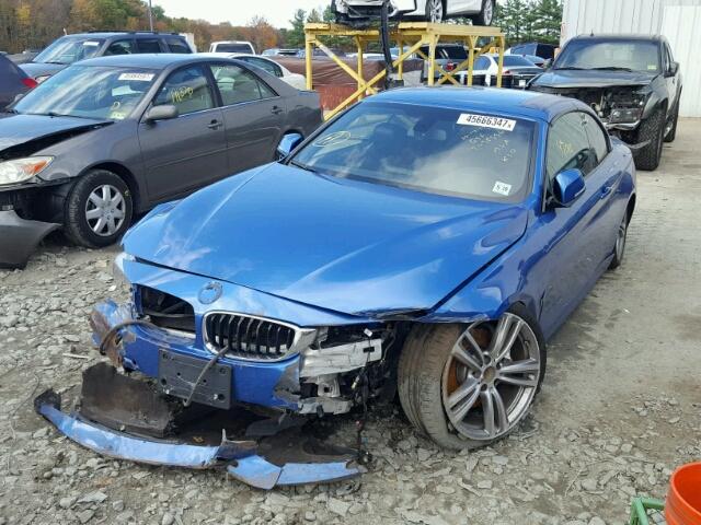 WBA3T3C54EP737145 - 2014 BMW 435 I BLUE photo 2