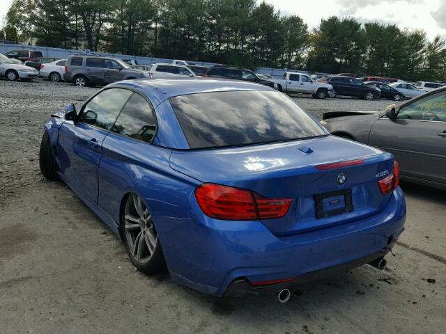 WBA3T3C54EP737145 - 2014 BMW 435 I BLUE photo 3