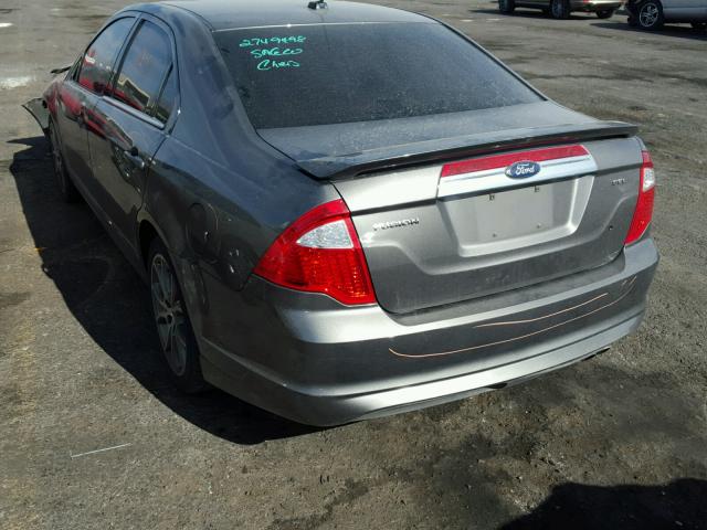 3FAHP0JA7CR137727 - 2012 FORD FUSION GRAY photo 3