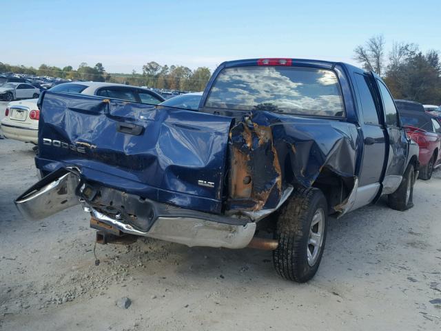 1D7HA18N34S514656 - 2004 DODGE RAM 1500 S BLUE photo 4