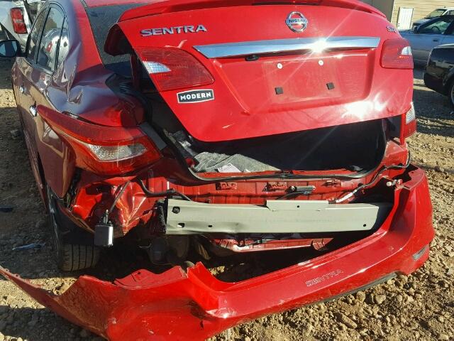 3N1AB7AP3GY259085 - 2016 NISSAN SENTRA S RED photo 9