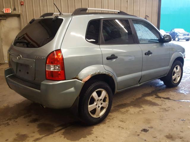 KM8JM12B95U185027 - 2005 HYUNDAI TUCSON GL BLUE photo 4