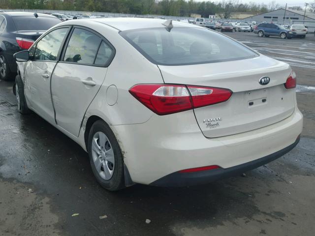 KNAFK4A66E5147350 - 2014 KIA FORTE LX WHITE photo 3