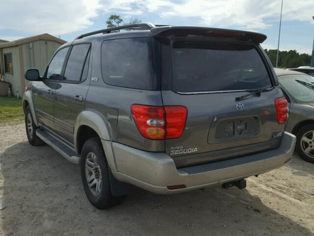 5TDZT34A34S227401 - 2004 TOYOTA SEQUOIA SR GRAY photo 3