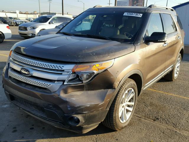 1FM5K8D80FGB49972 - 2015 FORD EXPLORER X BROWN photo 2