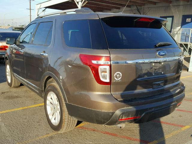 1FM5K8D80FGB49972 - 2015 FORD EXPLORER X BROWN photo 3