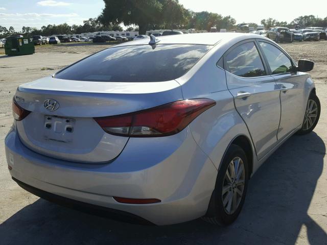 KMHDH4AE3FU260112 - 2015 HYUNDAI ELANTRA SE SILVER photo 4