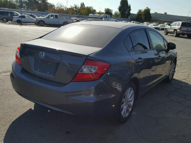 19XFB2F86CE370748 - 2012 HONDA CIVIC EX GRAY photo 4