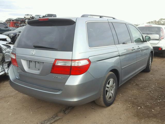 5FNRL38795B102987 - 2005 HONDA ODYSSEY EX TEAL photo 4