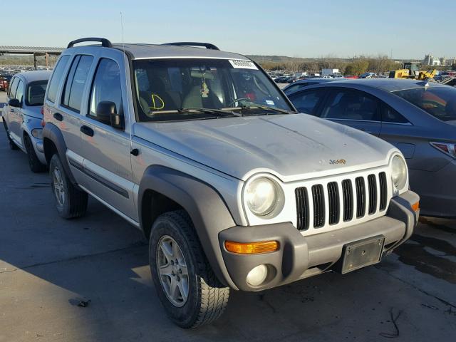 1J4GK48K54W296085 - 2004 JEEP LIBERTY SP SILVER photo 1
