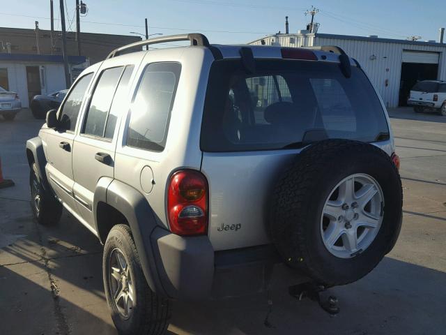 1J4GK48K54W296085 - 2004 JEEP LIBERTY SP SILVER photo 3