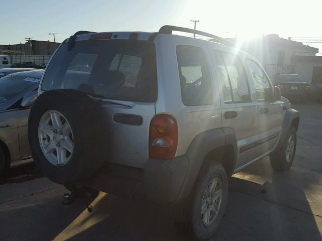 1J4GK48K54W296085 - 2004 JEEP LIBERTY SP SILVER photo 4
