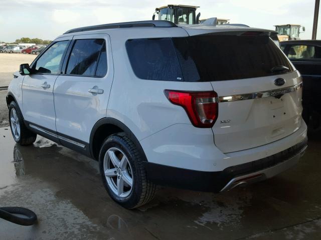 1FM5K8D8XHGD24733 - 2017 FORD EXPLORER X WHITE photo 3