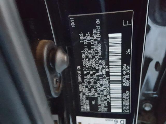 JTJBM7FX9C5039376 - 2012 LEXUS GX BASE BLACK photo 10