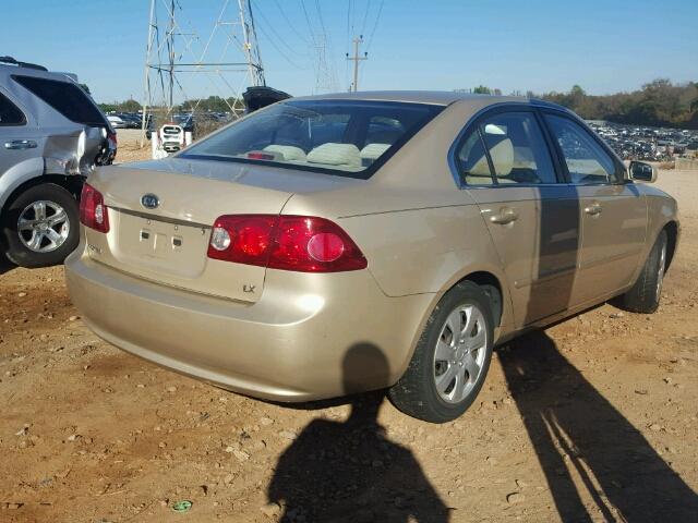 KNAGE123785169313 - 2008 KIA OPTIMA LX GOLD photo 4