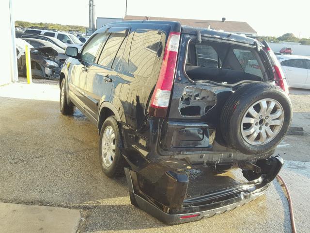 JHLRD78926C040114 - 2006 HONDA CR-V SE BLACK photo 3