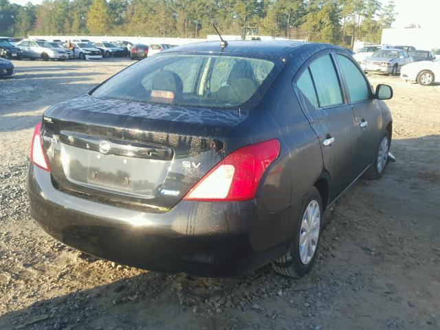 3N1CN7AP7CL882202 - 2012 NISSAN VERSA S BLACK photo 4