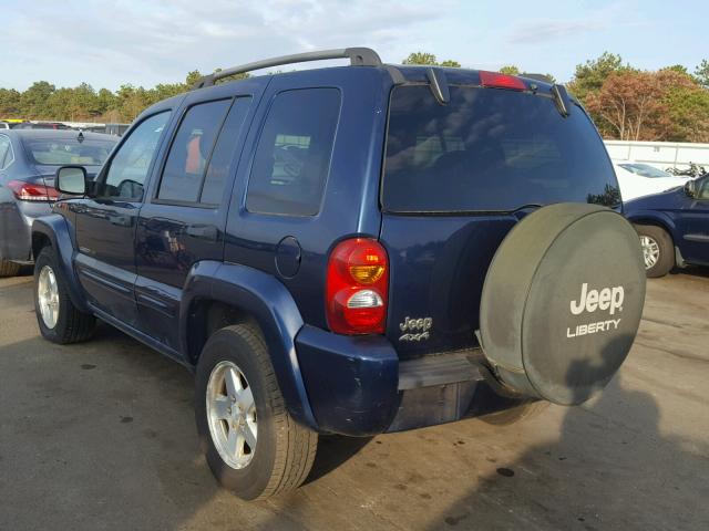 1J4GL58K33W701197 - 2003 JEEP LIBERTY LI BLUE photo 3