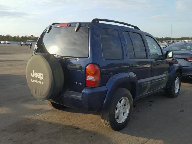 1J4GL58K33W701197 - 2003 JEEP LIBERTY LI BLUE photo 4