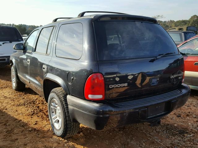 1D4HR48N33F501923 - 2003 DODGE DURANGO SL BLACK photo 3