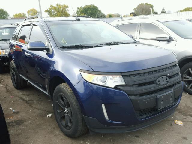 2FMDK3JC2BBB38836 - 2011 FORD EDGE SEL BLUE photo 1