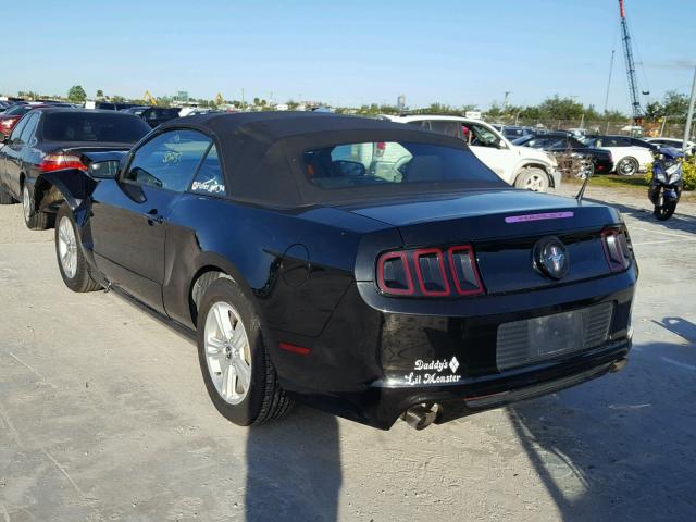 1ZVBP8EM9E5266753 - 2014 FORD MUSTANG BLACK photo 3