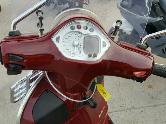 ZAPM459L975004530 - 2007 VESPA GTS MAROON photo 9